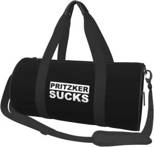 Pritzker Sucks Convertible Garment Bag with Shoulder Strap, Carry on Garment Duffel Bag for Men Women - Rolling Foldable for Travel Luggage Bags (Black)