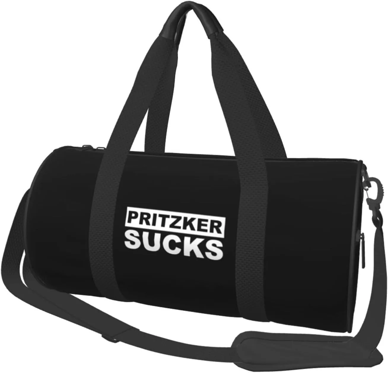 Pritzker Sucks Convertible Garment Bag with Shoulder Strap, Carry on Garment Duffel Bag for Men Women - Rolling Foldable for Travel Luggage Bags (Black)