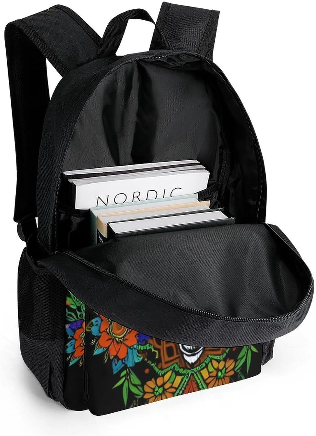 Psychedelic Goat Skull Art Rucksacks Lightweight Multipurpose Anti-Theft Shoulder Bag Big Capacity Laptop Book Bag Rucksack With Padded Straps