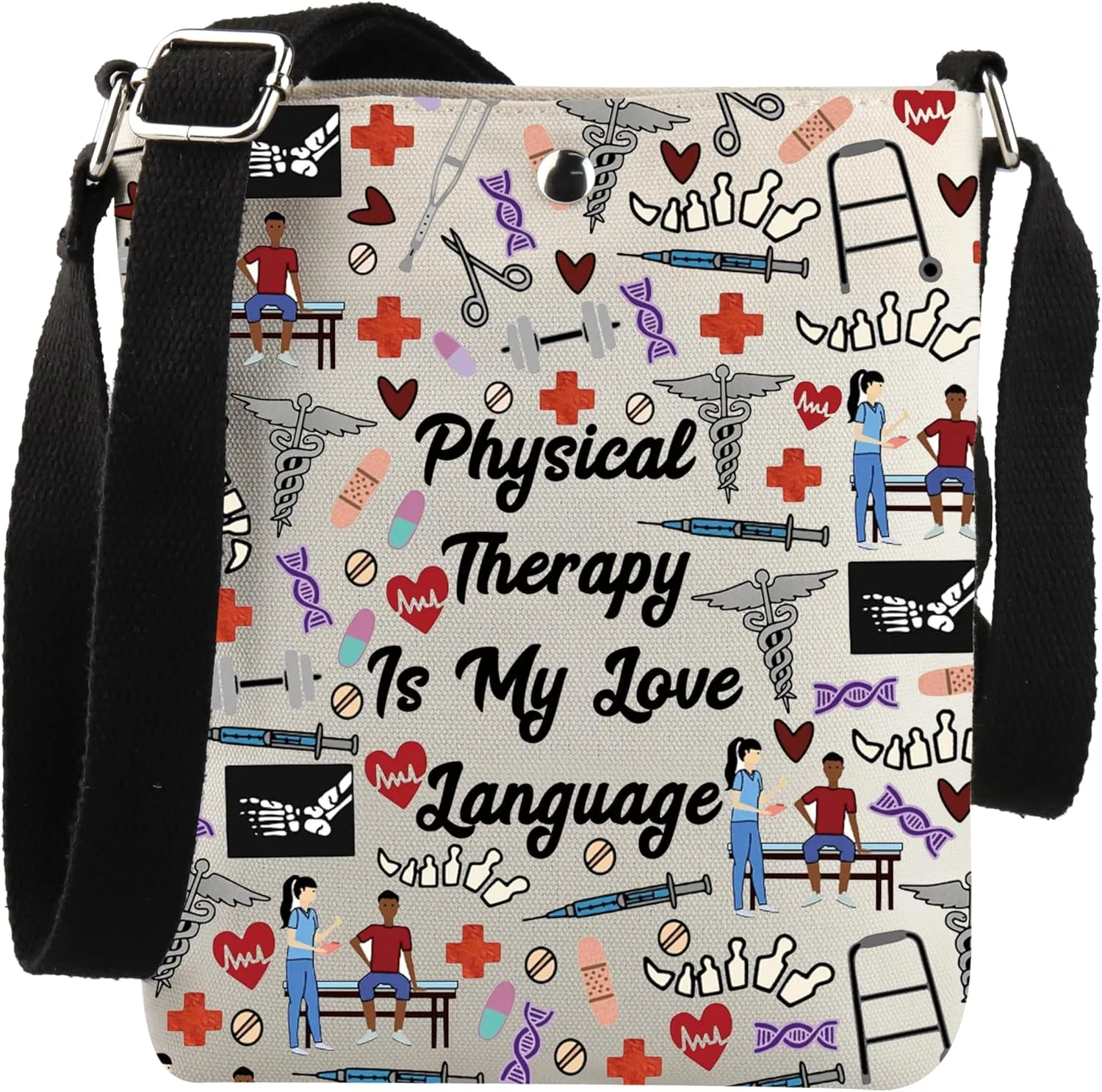Pt Therapists Gift Physical Therapy Is My Love Language Crossbody Bag PT Appreciation Gift