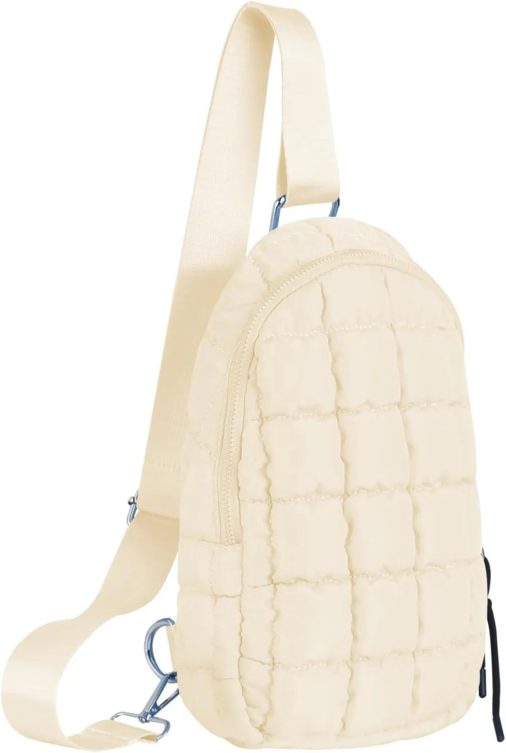 Puffer Small Sling Bag for Women Quilted Crossbody Purses Backpack Chest Bag Fanny Packs with Adjustable Strap