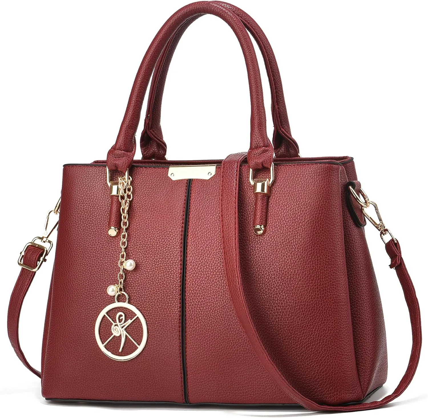 Purse and Handbags for Women, 3 Zip Compartments Tote Bag Designer Shoulder Purse Top Handle Satchel Bags
