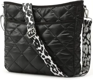 Quilted Crossbody Bags for Women, Unique Pattern Strap Quilted Bag, Crossbody Purses for Women, Quilted Puffer Bag for Women