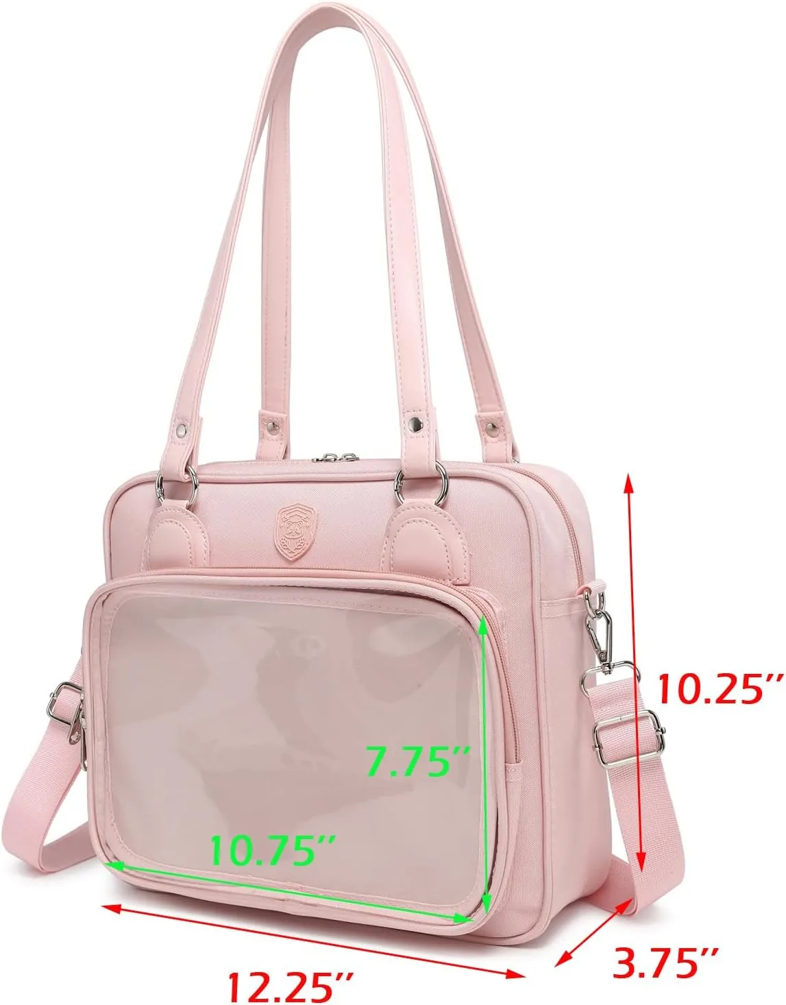 RAINBOW SMILE Canvas Ita Bag Backpack Crossbody Bag Kawaii Pin Display Bag Messenger Shoulder Bags