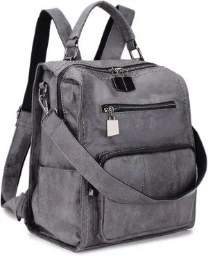 RAVUO Backpack Purse for Women, Fashion Leather Handbags Designer Convertible Satchel Ladies Shoulder Bag 3 Ways to Carry