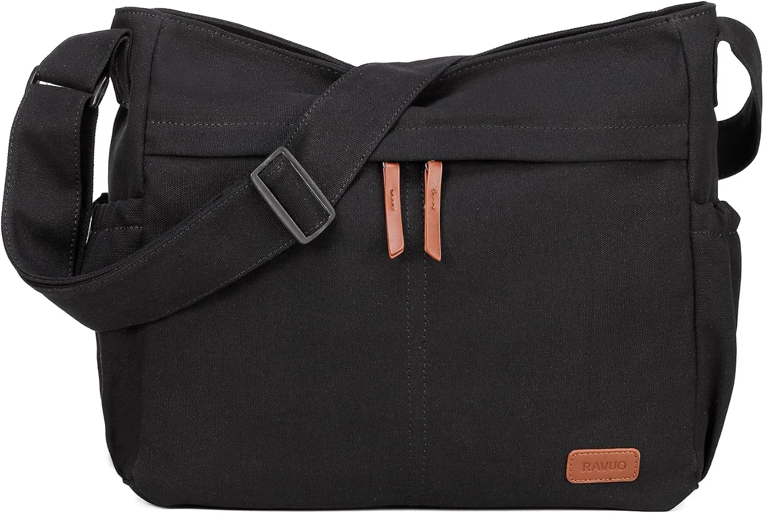 RAVUO Messenger Bag With Inner Organized Pockets, Large Hobo Crossbody Bag Lightweight Shoulder Purse for Women Men