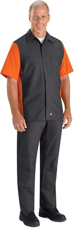 Red Kap Short Sleeve Two-Tone Crew Shirt