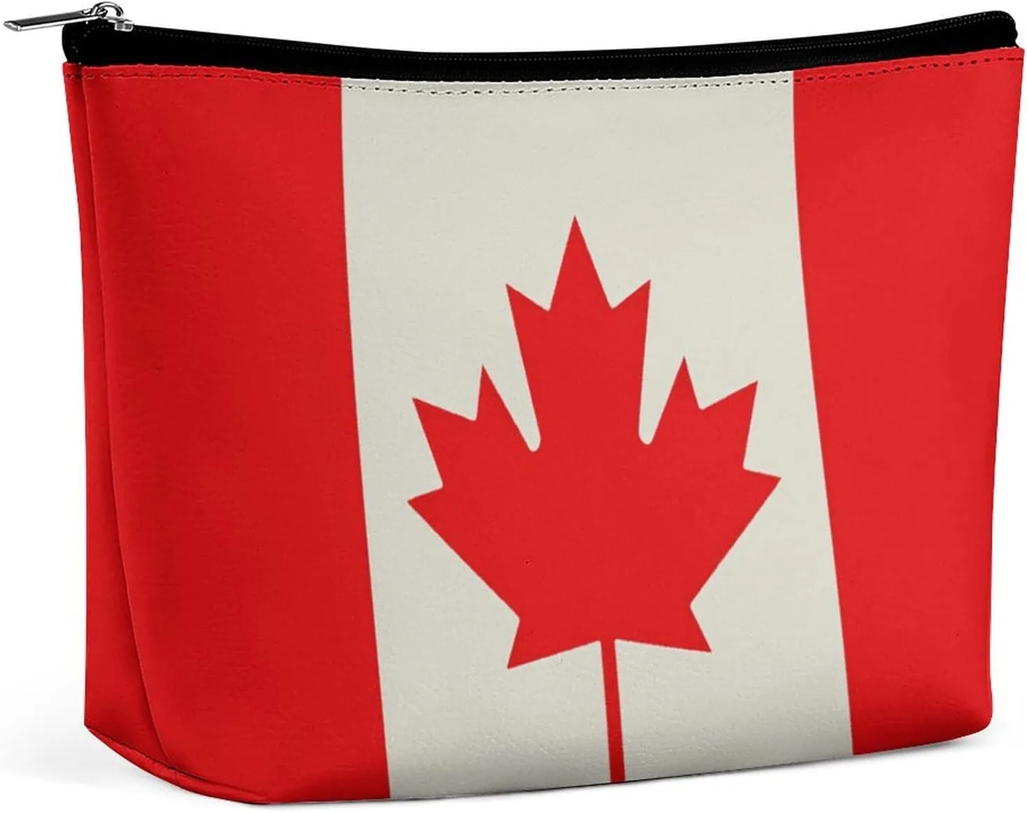 Retro Canada Flag Pattern Travel Makeup Bag Large Toiletry Bag for Women Waterproof Cosmetic Bags for Purse Portable Makeup Organizer Bags Cute Zipper Pouch Cosmetic Pouch Funny Travel Makeupbag