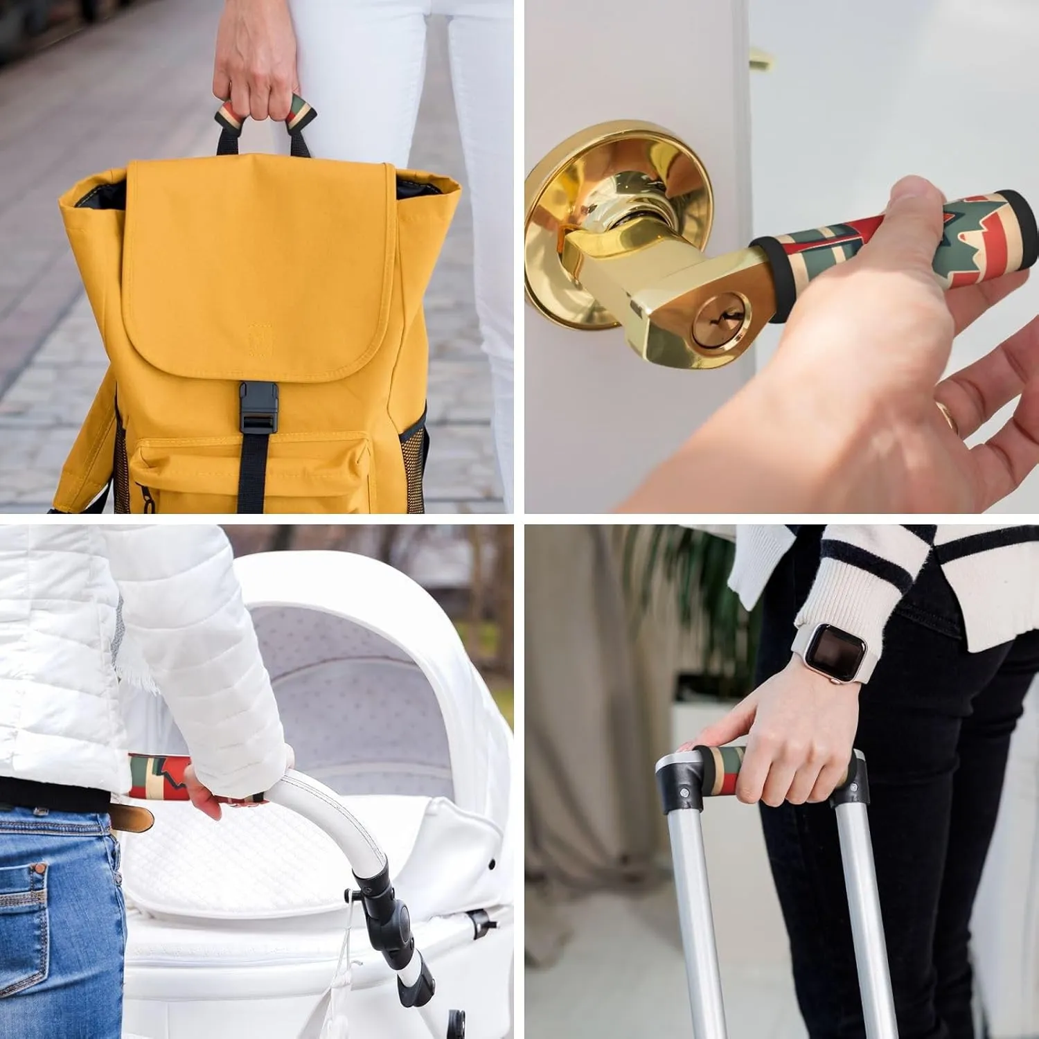 Retro Canada Flag patternLuggage Handle Bag,Luggage Pull Gloves,for Button Handle Luggage case and Travel Suitcase Luggage case