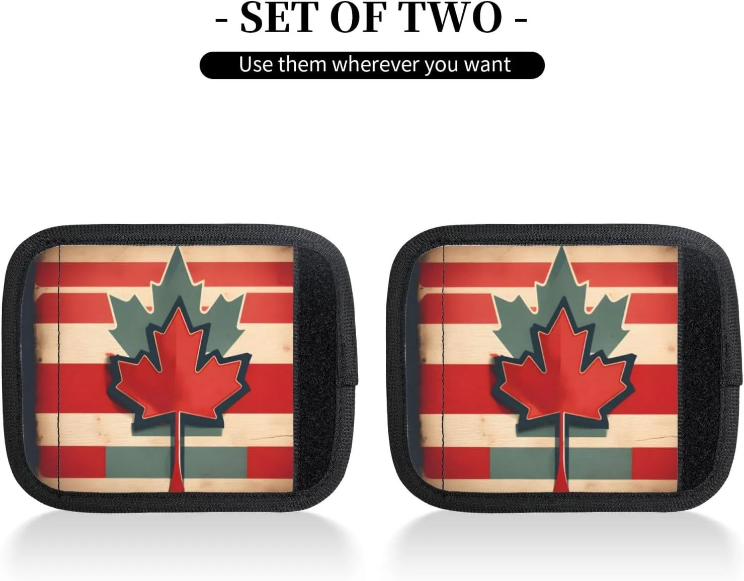 Retro Canada Flag patternLuggage Handle Bag,Luggage Pull Gloves,for Button Handle Luggage case and Travel Suitcase Luggage case