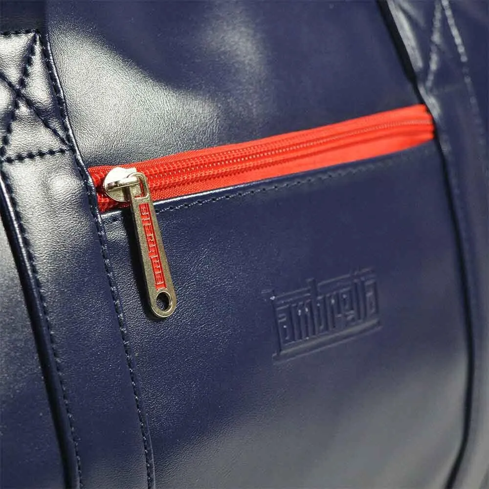 Retro Classic Sports Messenger Shoulder Laptop Tablet Body Strap Bag, Navy, L