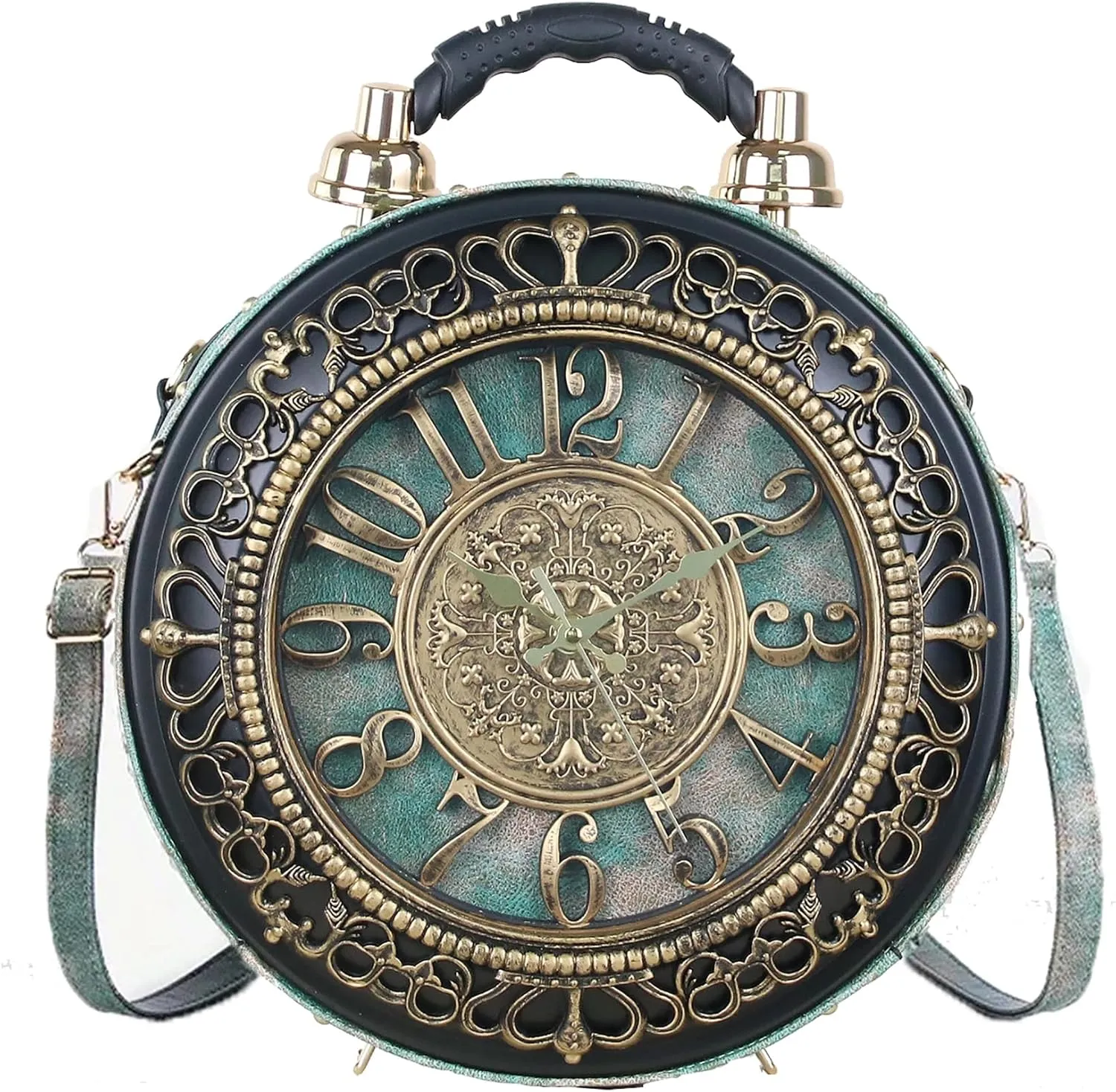 Retro Clock Shaped Crossbody Purse Handbags Women Shoulder Bag Vintage Steampunk Messenger Bags Designer Clock Purse