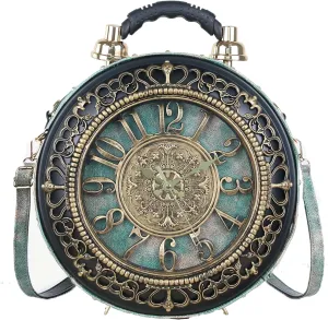 Retro Clock Shaped Crossbody Purse Handbags Women Shoulder Bag Vintage Steampunk Messenger Bags Designer Clock Purse