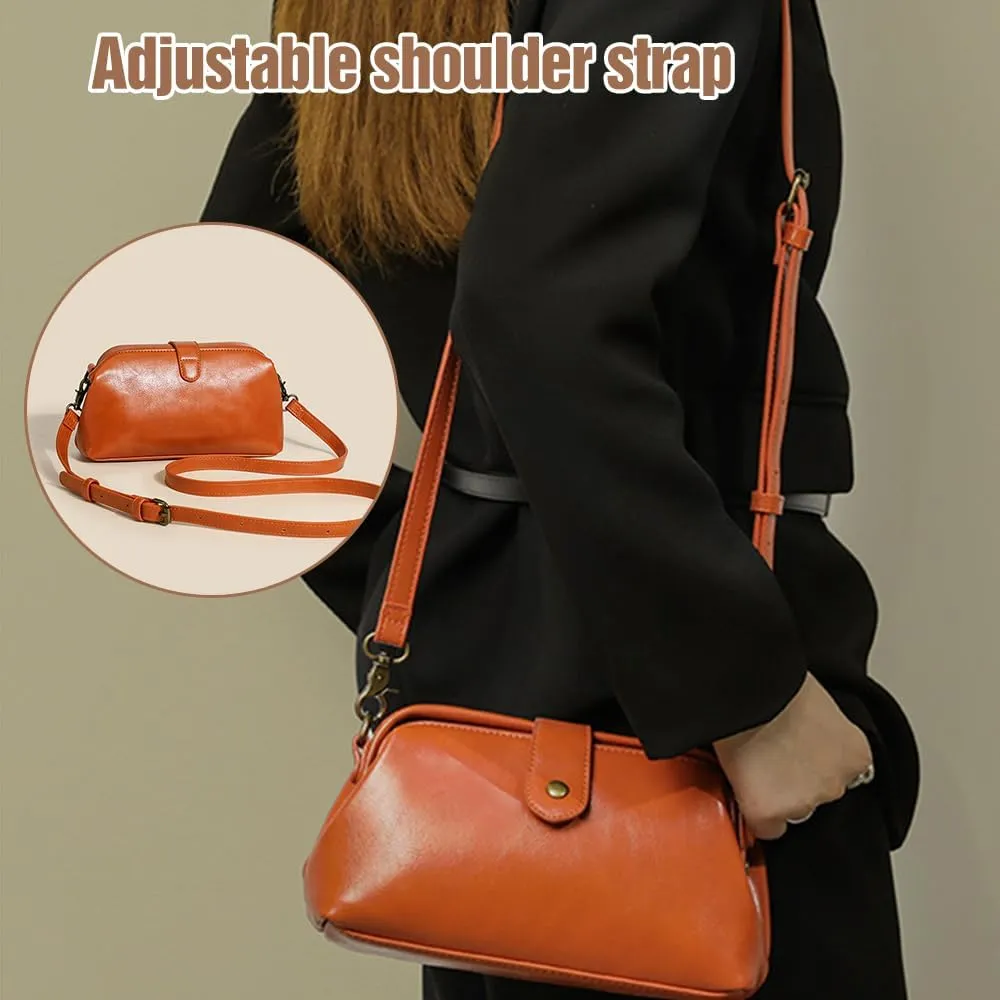 Retro Handmade Bag, Crossbody Leather Shoulder Bags and Clutches, Waterproof Women Crossbody Bag All-match Cellphone Bag