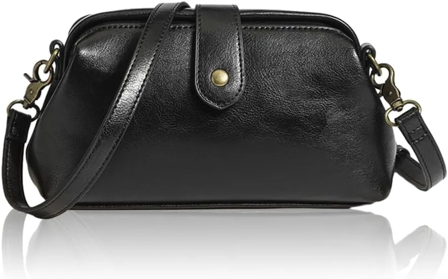 Retro Handmade Bag, Crossbody Leather Shoulder Bags and Clutches, Waterproof Women Crossbody Bag All-match Cellphone Bag