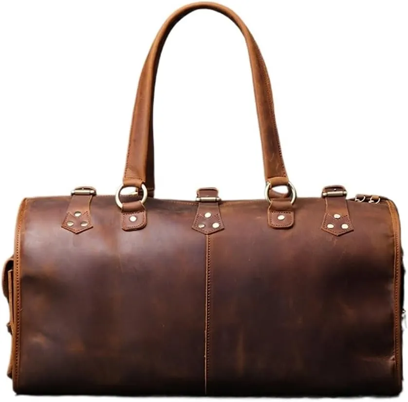 Retro Men's Casual Business Handbags Short Travel Shoulder Diagonal Luggage Bag