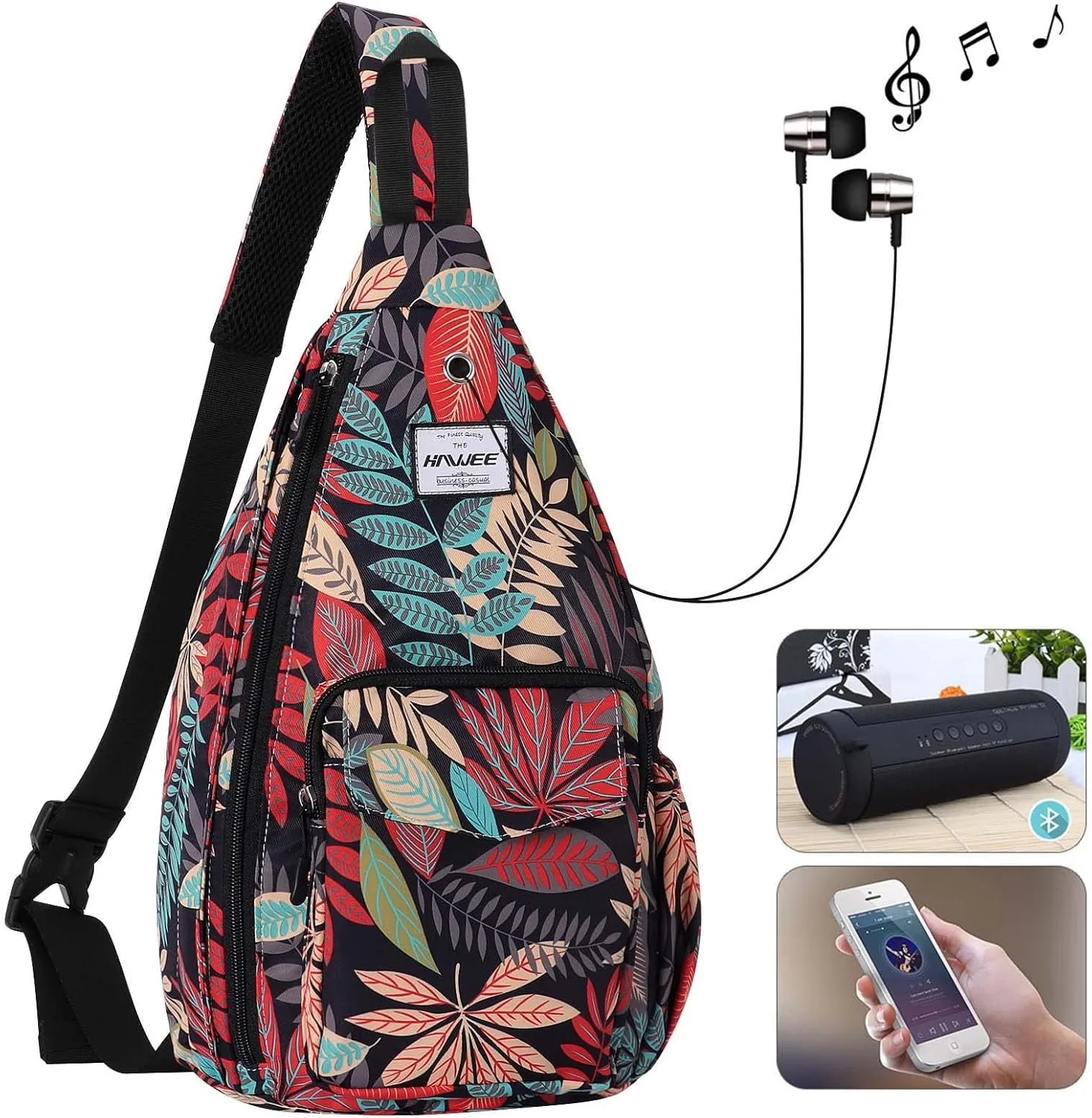 Rope Sling Bag for Women Men Casual Cross Body Daypack Backpack Adjustable Strap Water Repellent for Travel/Sport