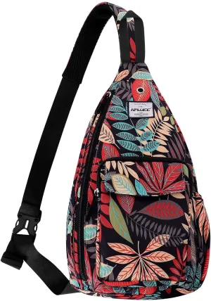 Rope Sling Bag for Women Men Casual Cross Body Daypack Backpack Adjustable Strap Water Repellent for Travel/Sport