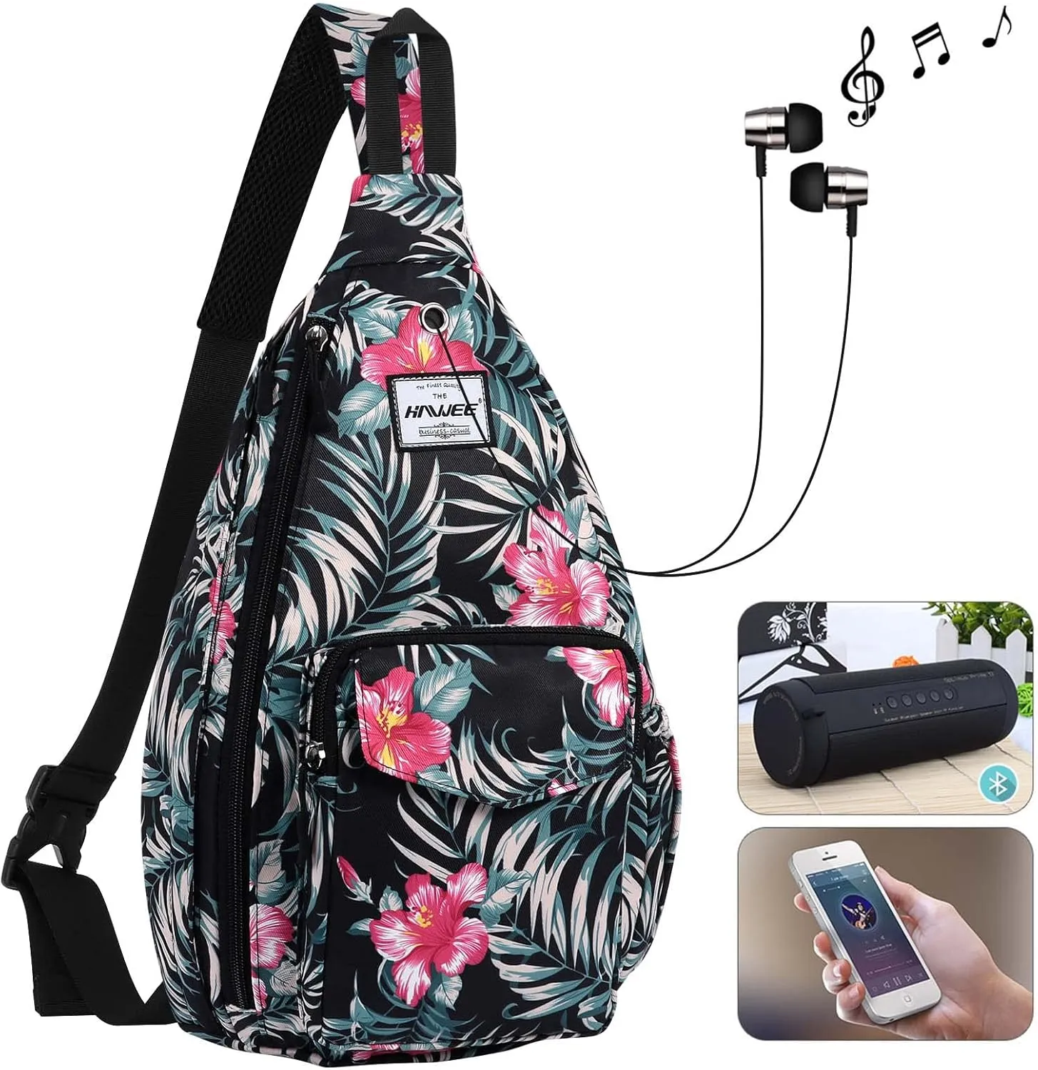 Rope Sling Bag for Women Men Casual Cross Body Daypack Backpack Adjustable Strap Water Repellent for Travel/Sport
