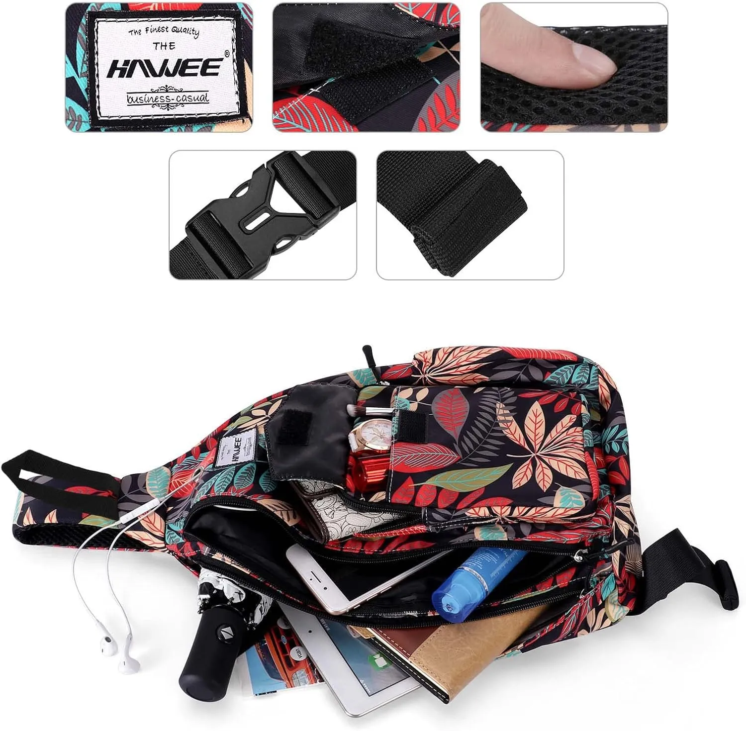 Rope Sling Bag for Women Men Casual Cross Body Daypack Backpack Adjustable Strap Water Repellent for Travel/Sport