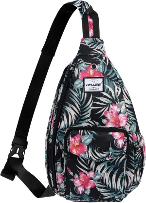 Rope Sling Bag for Women Men Casual Cross Body Daypack Backpack Adjustable Strap Water Repellent for Travel/Sport