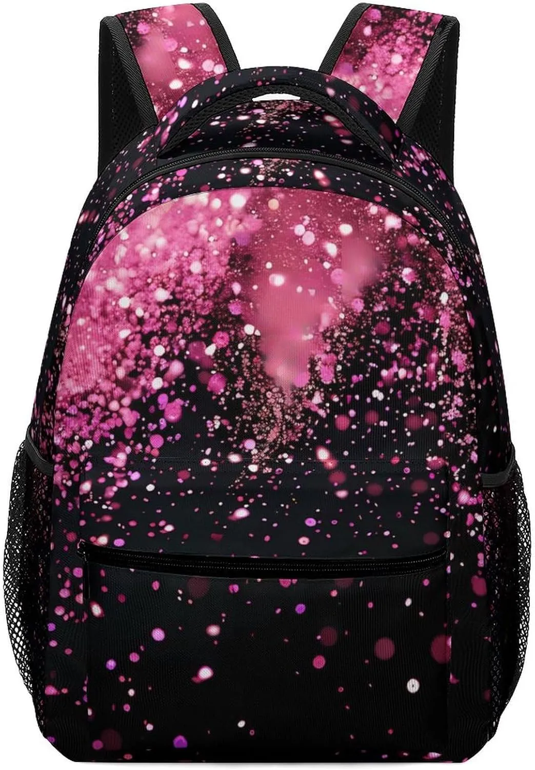 Rose Gold Particles Backpack Lightweight Travel Backpack Laptop Backpack Casual Daypack with Adjustable Strap