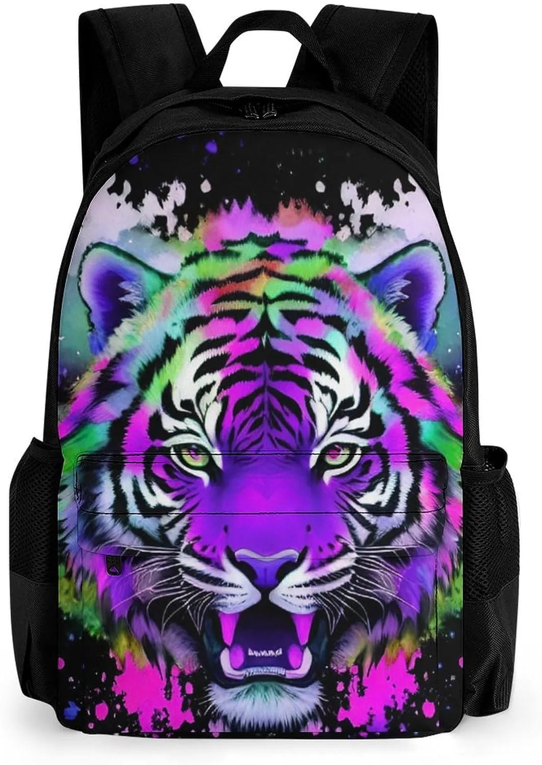 Rucksacks Multipurpose Anti-Theft Big Capacity Bookbag - Colorful Abstract King Of The Tiger Watercolor Art Travel Hiking & Camping Rucksack With Padded Straps
