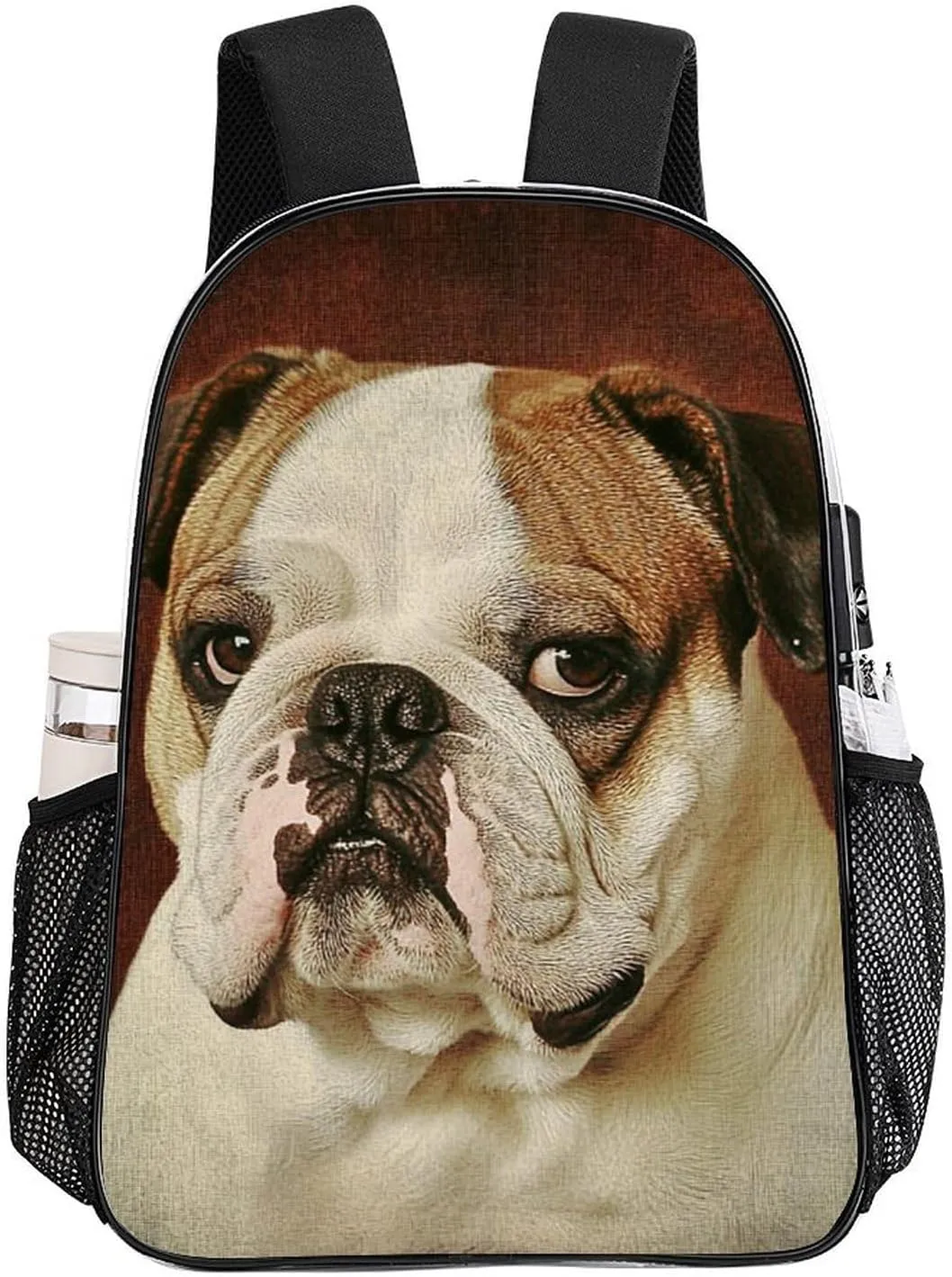 Rucksacks Multipurpose Anti-Theft Big Capacity Bookbag - Funny English Bulldog Travel Hiking & Camping Rucksack Transparent Bag