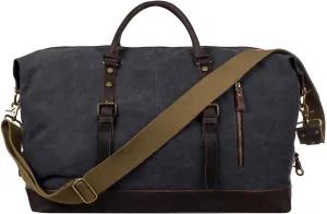 S-ZONE Duffle Bag for Travel Canvas Duffel Bag Carry on Weekender Bag for Men