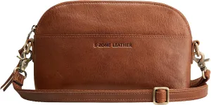 S-ZONE Leather Crossbody Bags for Women Cross Body Purse Vintage Designer Shoulder Bag Small
