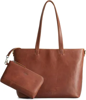 S-ZONE Leather Tote Bag for Women Large Shoulder Bag Work Top Handle Handbag Satchel Purse 2Pcs Set