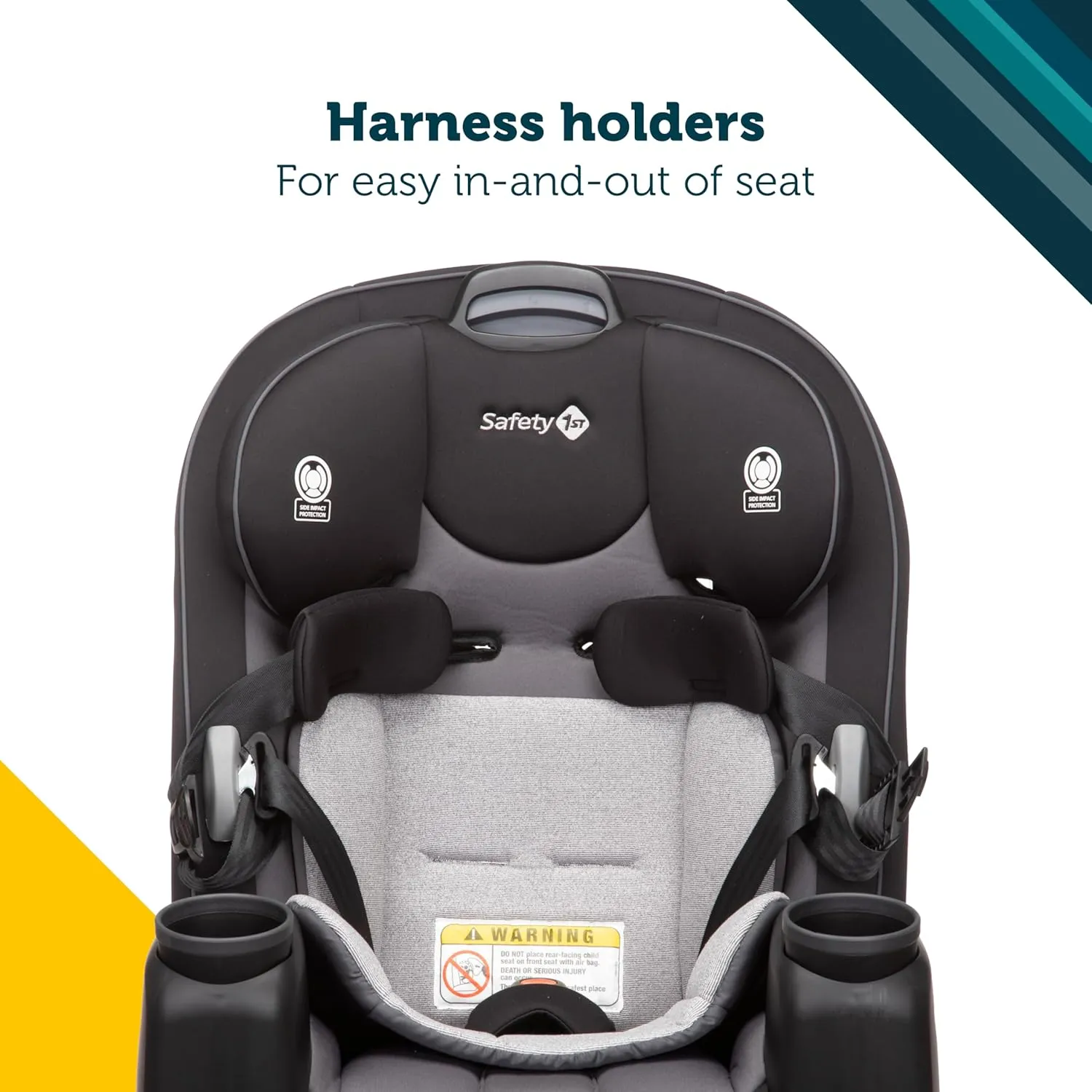 Safety 1st Crosstown DLX All-in-One Convertible Car Seat, Black