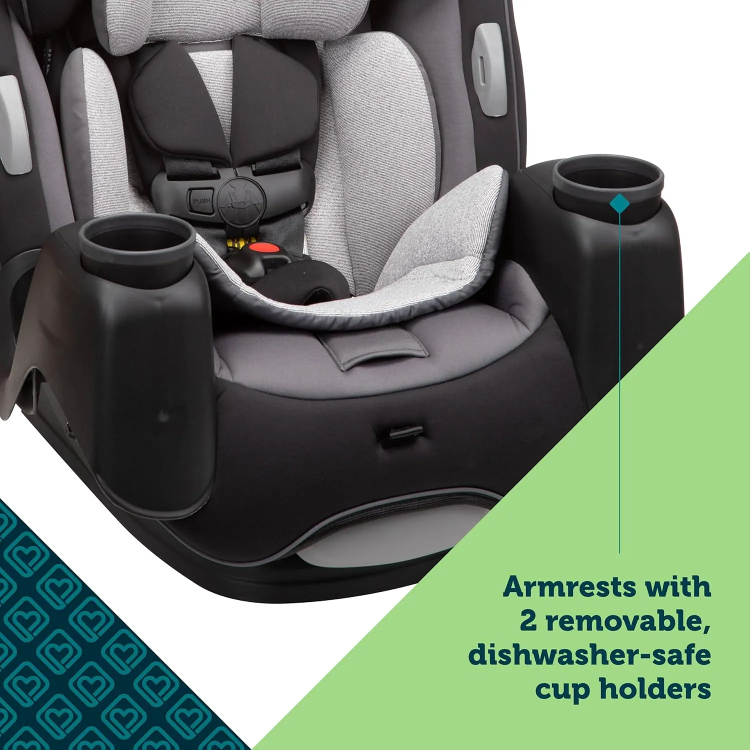 Safety 1st Crosstown DLX All-in-One Convertible Car Seat, Black