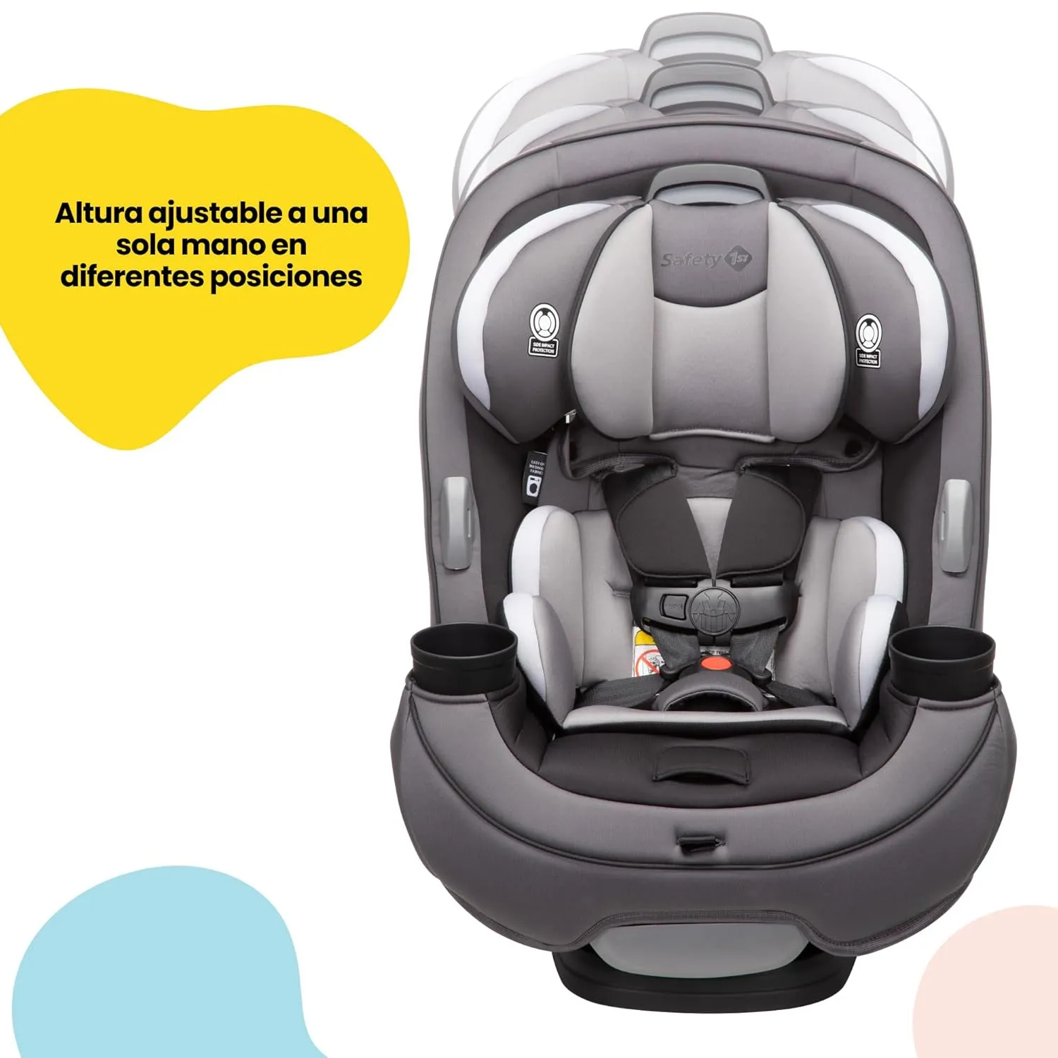 Safety 1st Grow and Go All-in-One Convertible Car Seat, Evening Dusk & onBoard 35 LT Adjustable Infant Car Seat Base