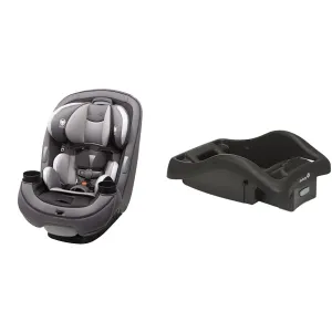 Safety 1st Grow and Go All-in-One Convertible Car Seat, Evening Dusk & onBoard 35 LT Adjustable Infant Car Seat Base