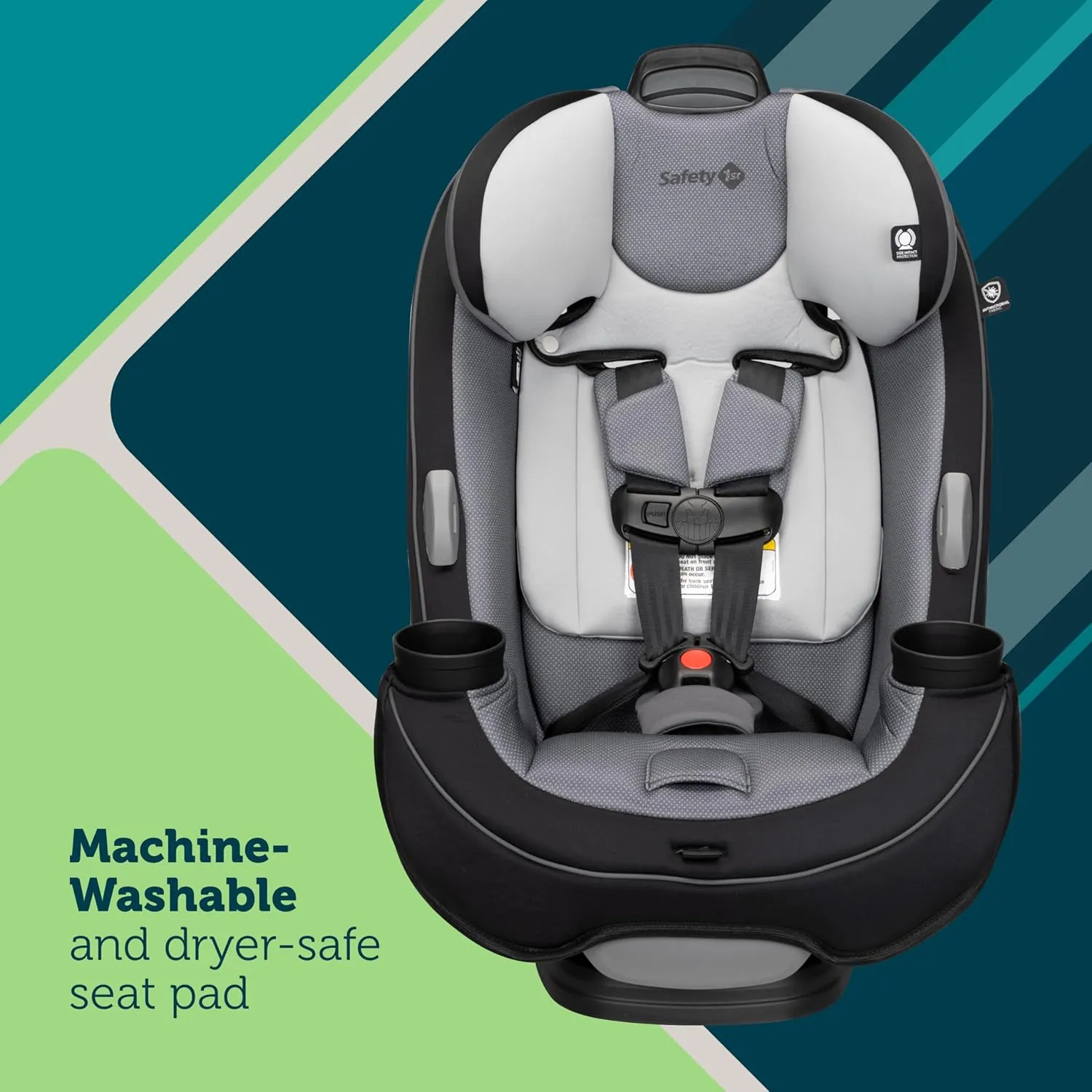 Safety 1st Grow and Go All-in-One Slim Convertible Car Seat, Rear Facing, 5-40 lbs, Forward Facing (30–65 lbs), High Back Booster Seat 40-100 pounds, High Street