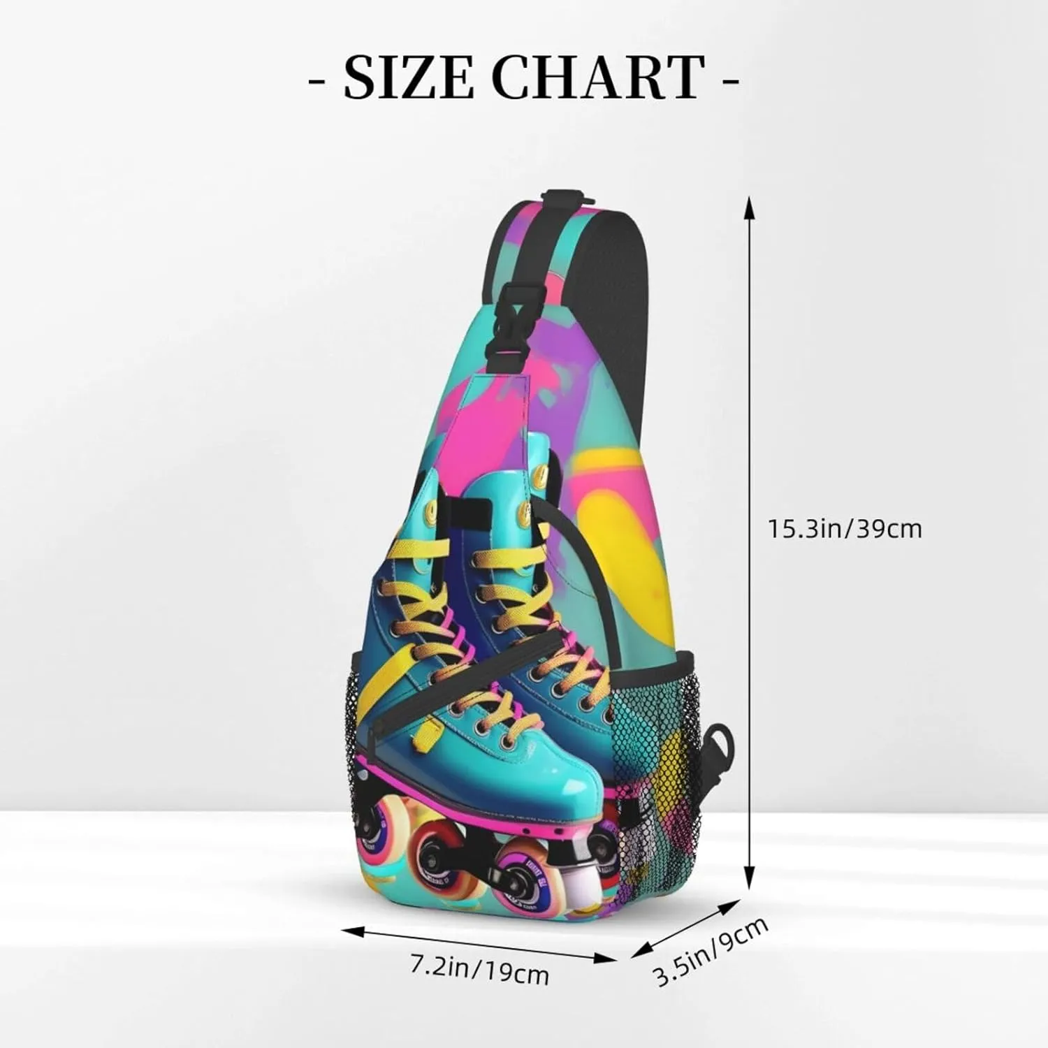 Sail Boat Nautical Compass Print Crossbody Backpack Shoulder Bag For Men Women, Sling Bag, For Workout/Running/Hiking