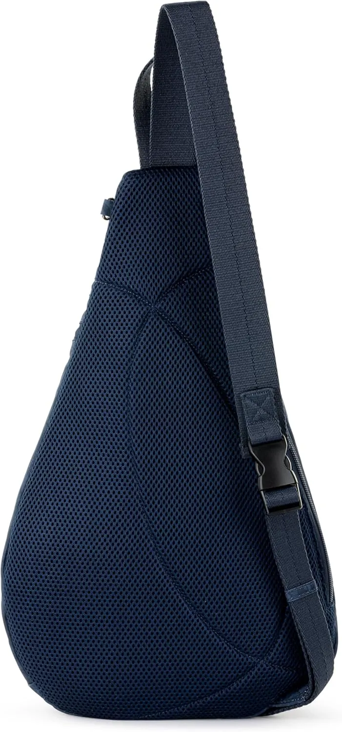 Sakroots On The Go Large Sling Backpack in Eco-Twill, Convertible Crossbody Bag, Indigo Spirit Desert