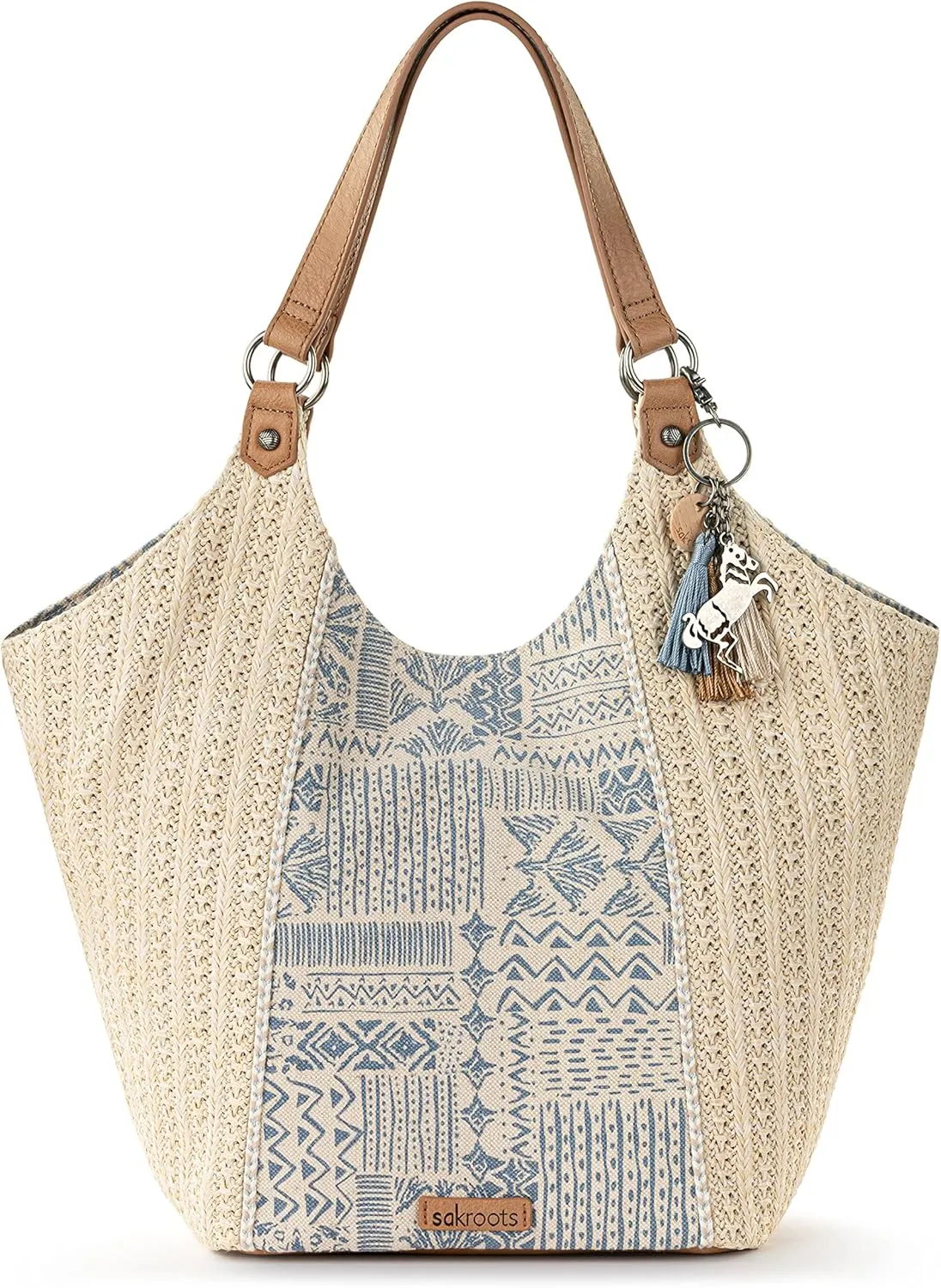 Sakroots Roma Straw Shopper