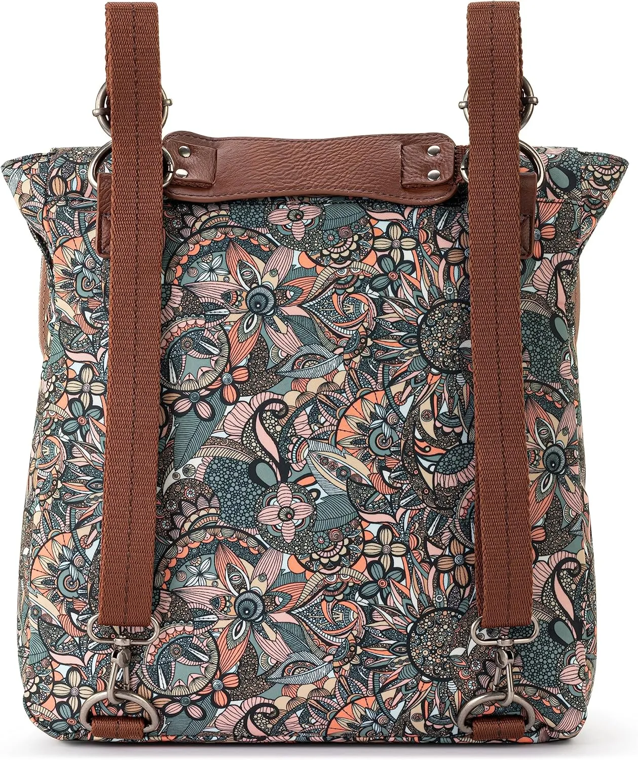 Sakroots Women's Olympic Convertible Backpack, Sienna Spirit Desert, 13IN x 3IN x 12.5IN
