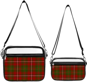 Scottish Clan Hay Red Green Tartan Transparent Cross Bag Two-piece Set
