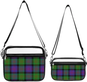 Scottish Clan MacDonald Donald Tartan Plaid Transparent Cross Bag Two-piece Set