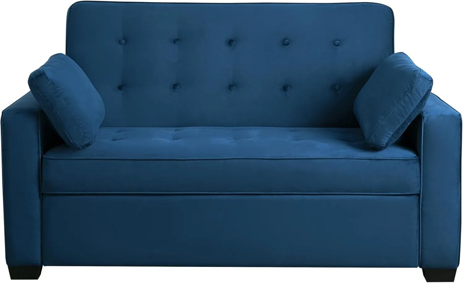 Serta Ainsley Full Size Convertible Loveseat, Navy Blue