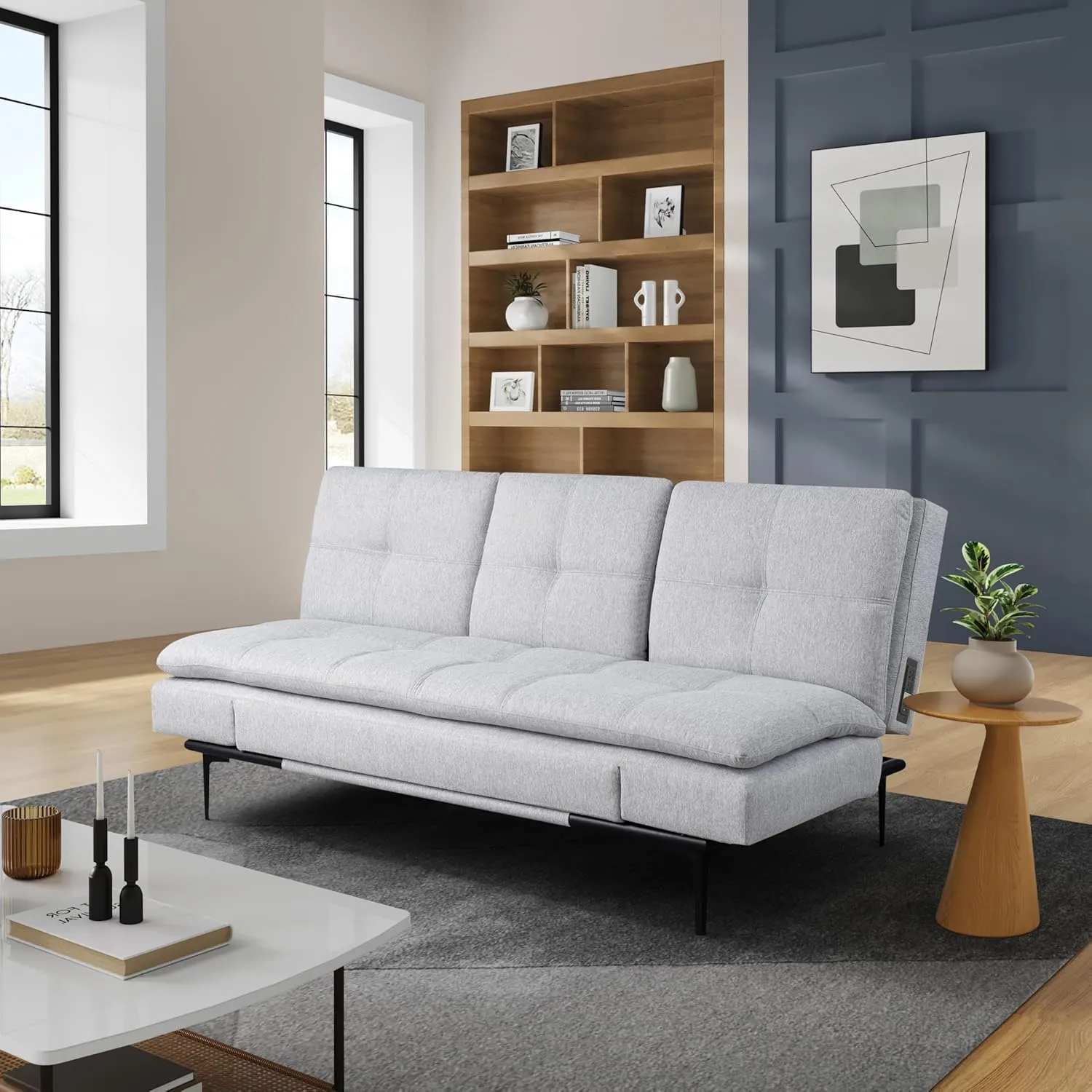 Serta Lovegood Convertible Sofa, Light Grey