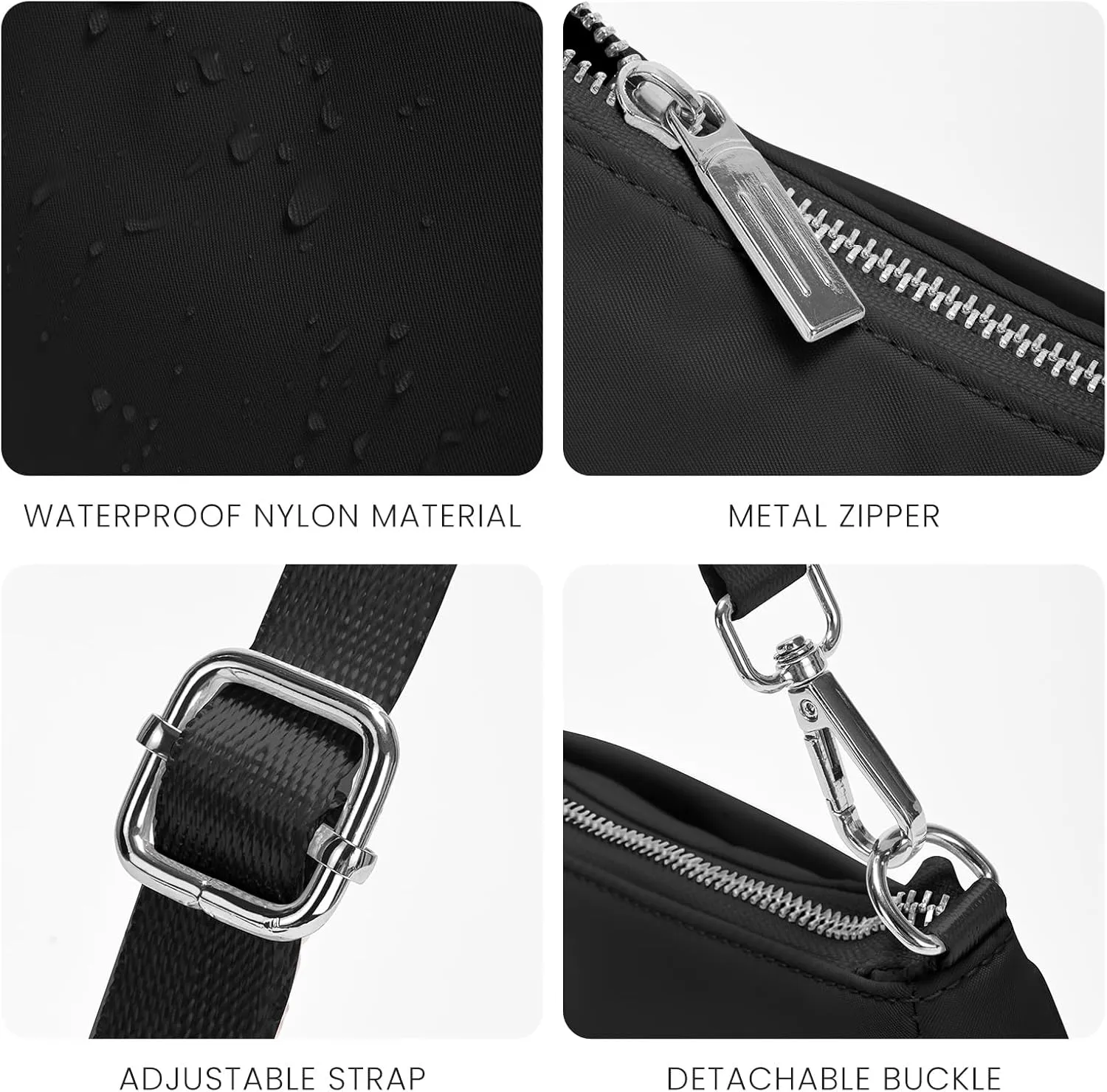 Shoulder Bag for Women Handbags with Adjustable Strap Underarm Purse Mini Clutch Purses Trendy Crescent Bags