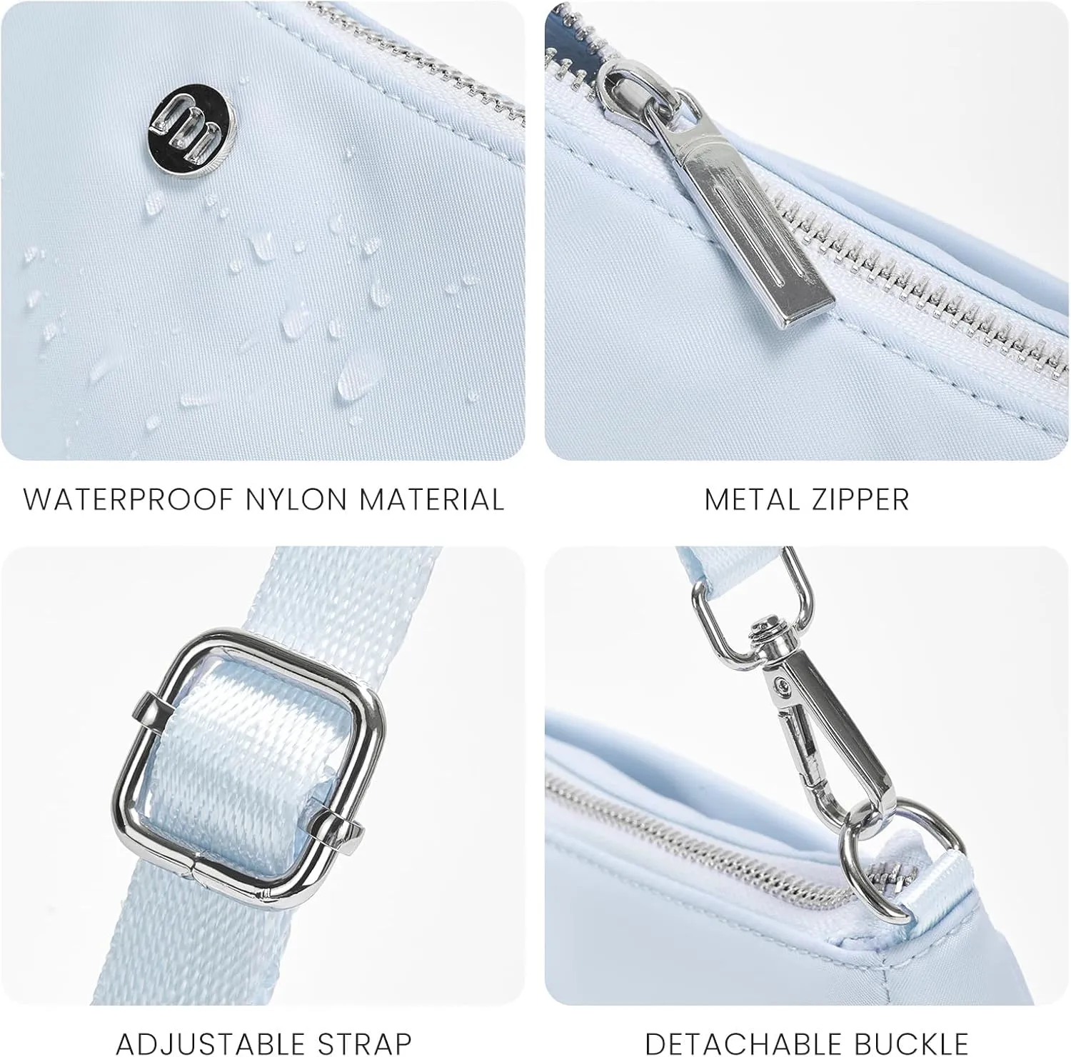 Shoulder Bag for Women Handbags with Adjustable Strap Underarm Purse Mini Clutch Purses Trendy Crescent Bags