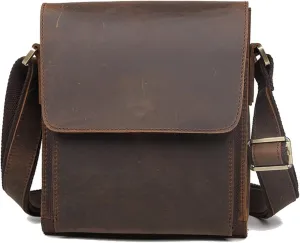 Shoulder Bag Genuine Leather Men Shoulder Bags Husband Retro Crazy Horse Leather Male Messenger Crossbody Bags Vintage Cross Body