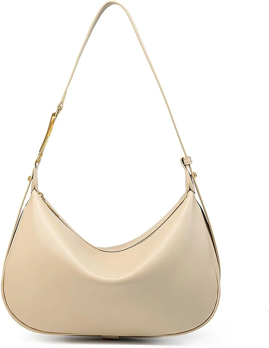 Shoulder Bags for Women, Genuine Leather Crossbody bags purses, Crescent Handbags with an Adjustable Strap