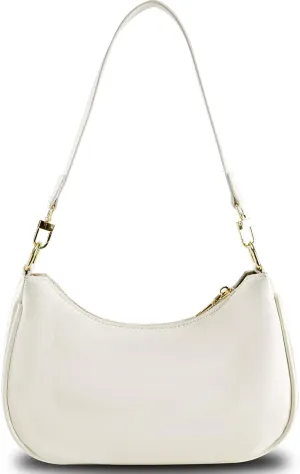 Shoulder Bags for Women Leather Cute Hobo Tote Handbag Under the Arm Purses Mini Clutch Purse with Zipper Closure