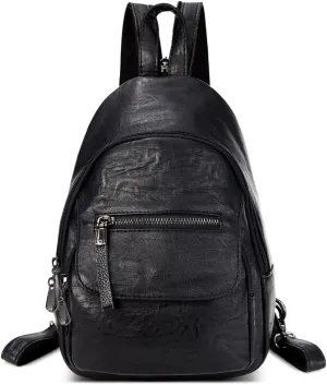 Small Backpack Purse for Women Fashion PU Leather Backpack Convertible Ladies Sling Bag